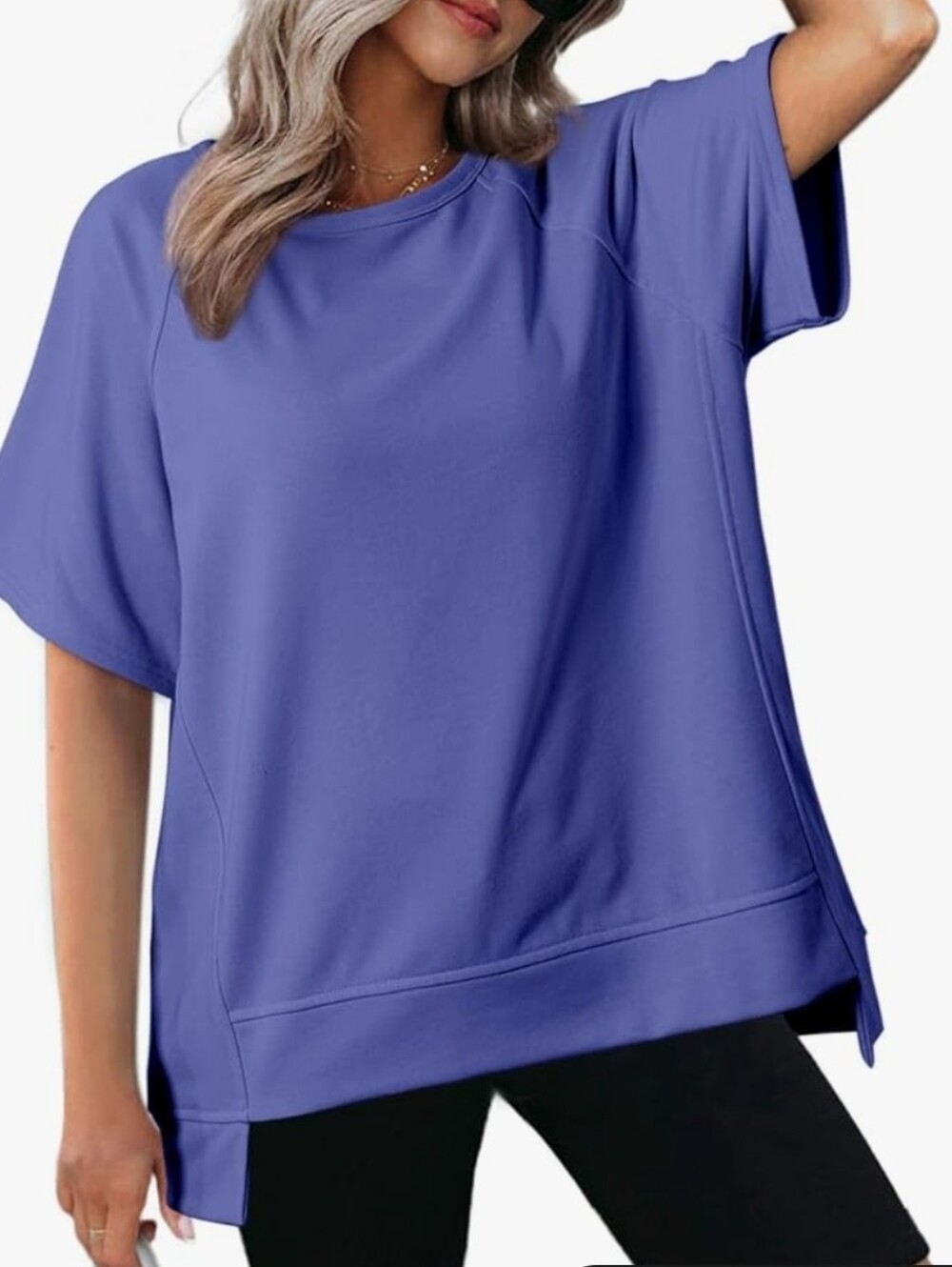 5-Pk, Dokotoo Oversized T Shirts for Women Crewneck Short
